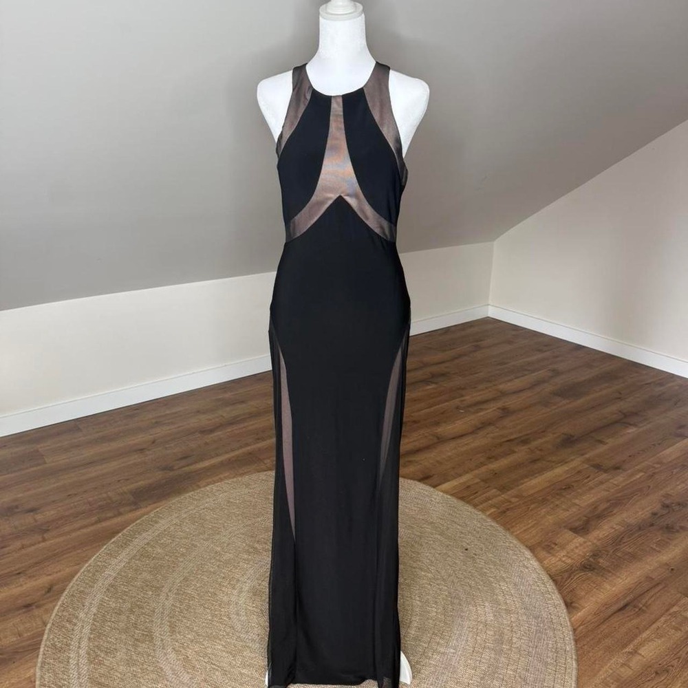 Practical Magic Flared mermaid Black maxi dress Y2K